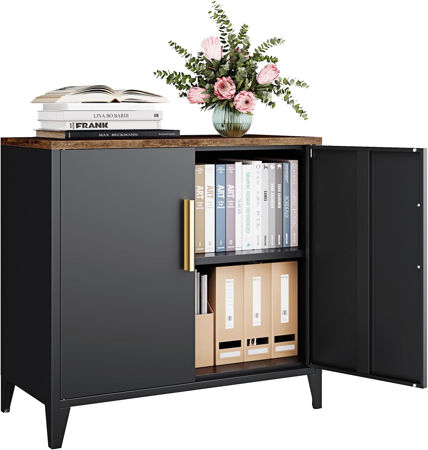 Office Furniture Credenza - Metalen opbergkast met deuren en planken