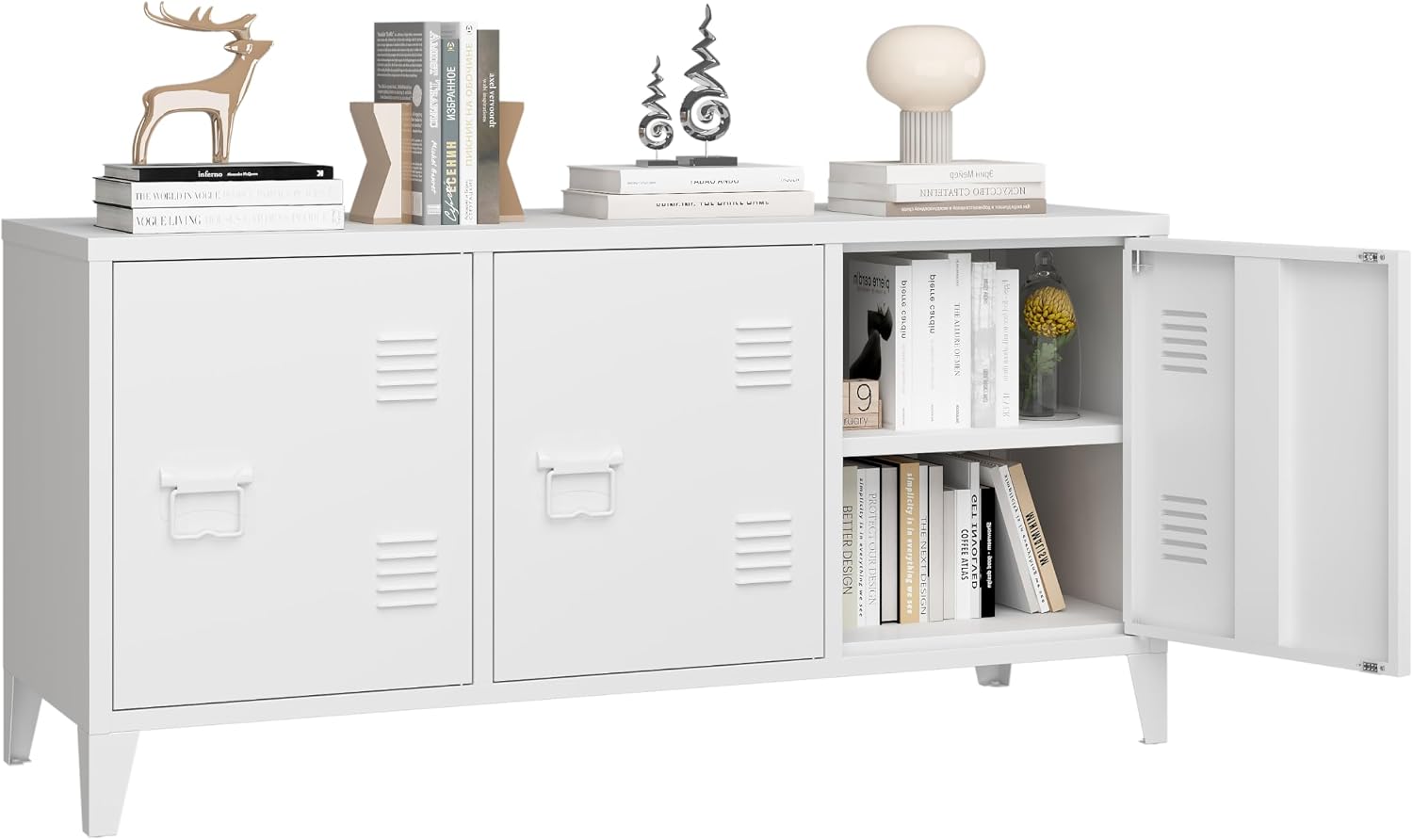 Office Furniture Credenza - Modern tv-meubel entertainmentcenter, metalen opbergkast met