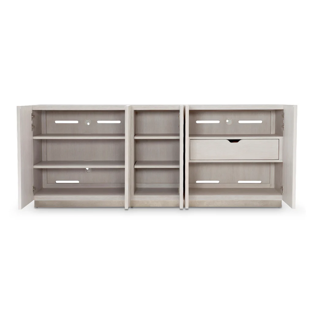 Moderne witte tv-kast met golv - Office Furniture Credenza recensie en prijs
